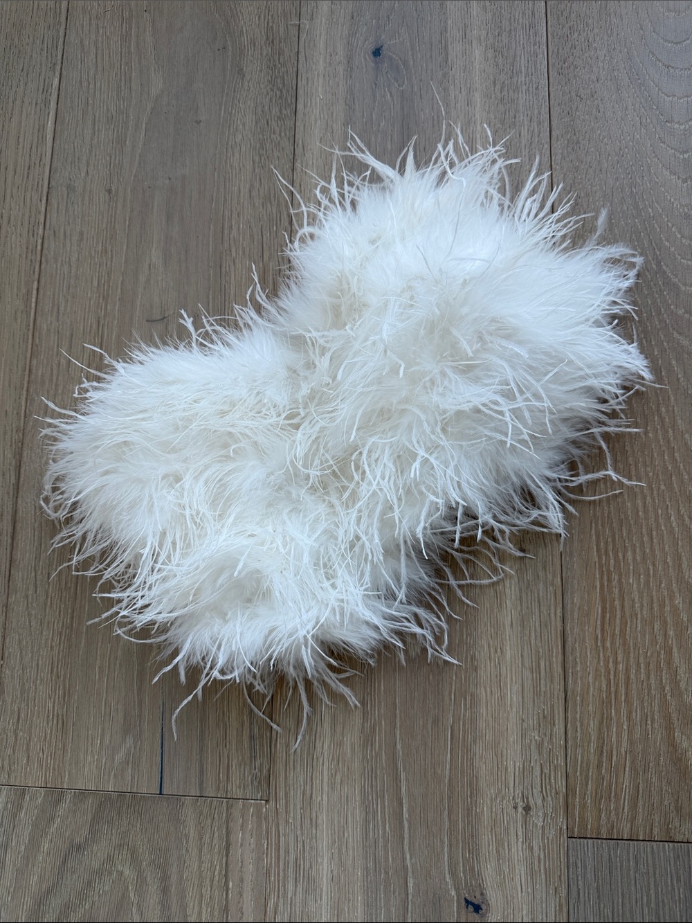 White feather cropped tube top